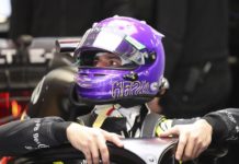 Ricciardo using the purple helmet to give tribute to Kobe Bryant in testing Ricciardo using the purple helmet to give tribute to Kobe Bryant in testing